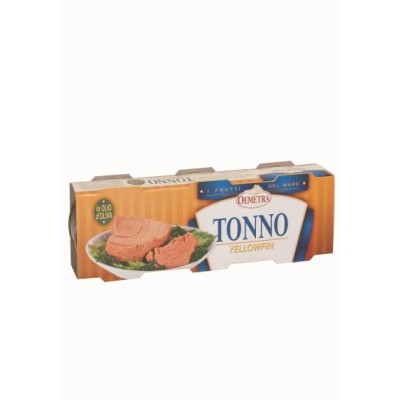 Tunas (geltonpelekis) alyvuogių aliejuje, DEMETRA, 3 vnt x 80 g, 240 g
